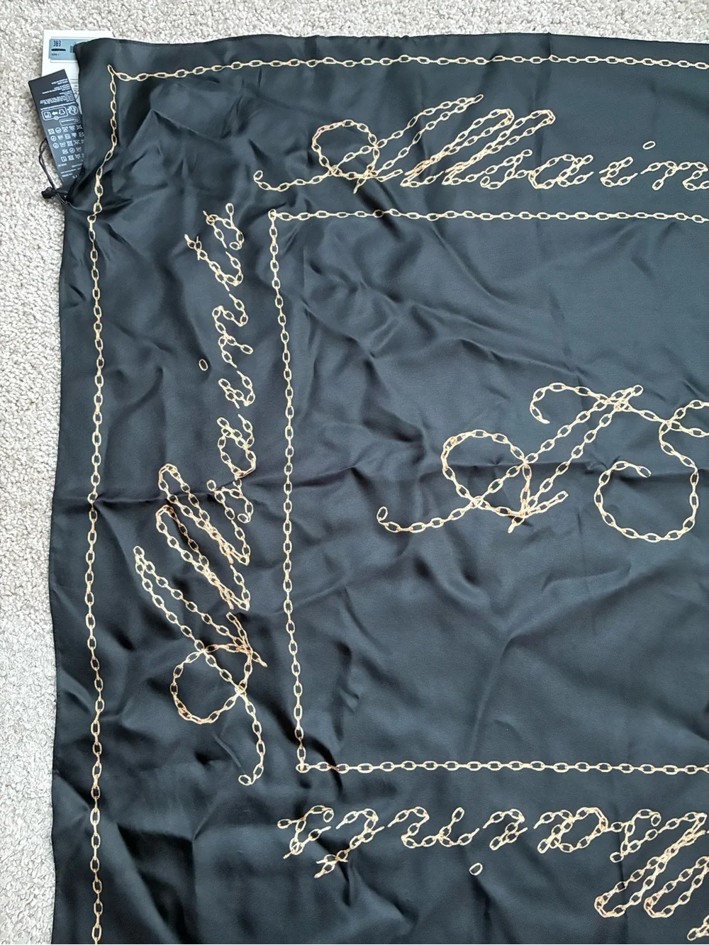 All Saints All Chains silk square scarf